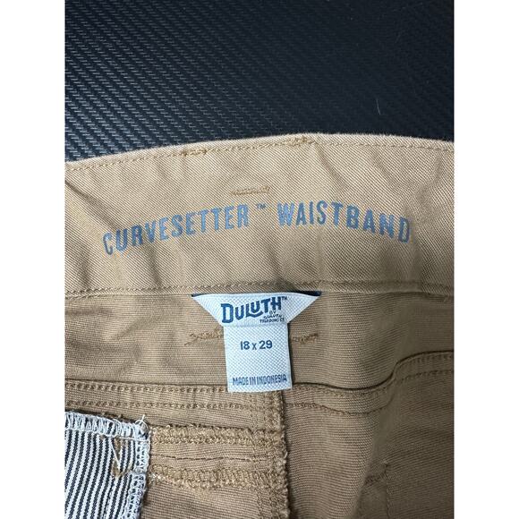 Duluth Trading Flex Fire Hose Slim Leg Cargo Pants Tan 18x29 Curvesetter Waist - Picture 3 of 14
